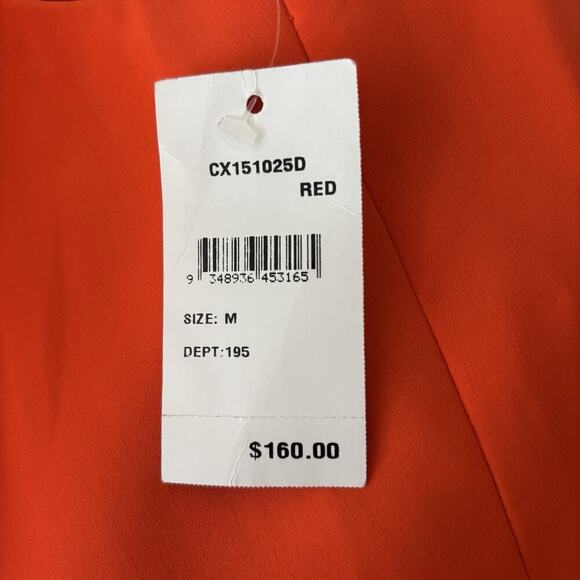 C/MEO Collective Orange Red Strappy Dress Medium Side Slit NWT Date Cocktail - Picture 4 of 8